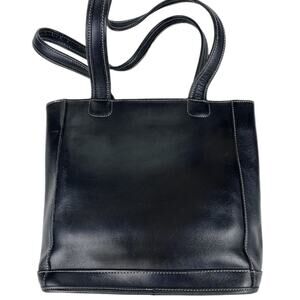 Coach Vintage Sports Black Leather Small Tote Bag